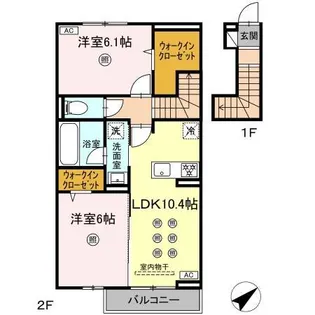 DーRESENA平江【2階】の間取り