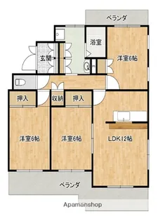 サンハイム北斗【1階】の間取り
