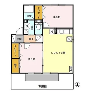 ザ・グレイシズ C棟【1階】の間取り