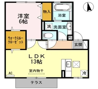 モントレゾール【1階】の間取り