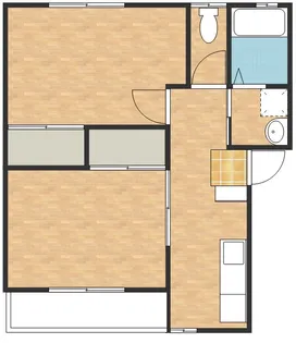 シティハウス【Ⅱ-205号室】の間取り