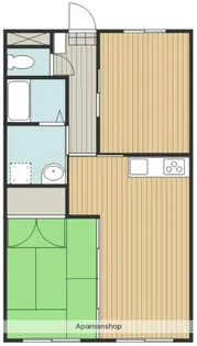 サニーコート堤B棟【3階】の間取り