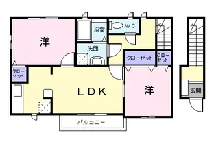 ソレイユ ガーデン A棟【2階】の間取り