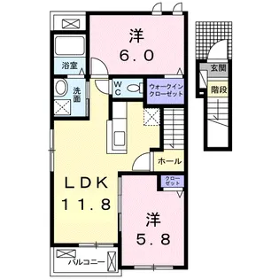 リナリア Ⅱ【2階】の間取り