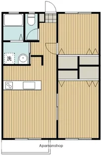 ループハイツ松岡【202号室号室】の間取り