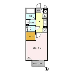 ウィルコート堤【2階】の間取り