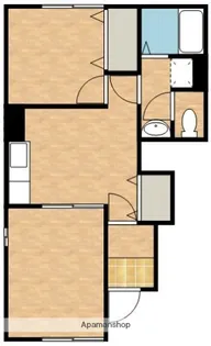 ソレイユガーデン B棟【101号室】の間取り