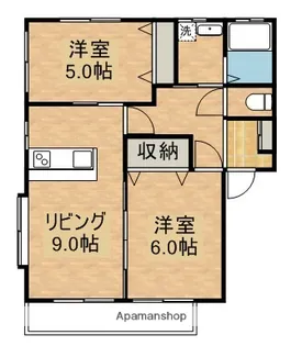 ラティーニ【2-A号室】の間取り