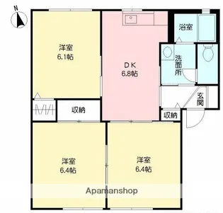 ドルチェ【A102号室】の間取り