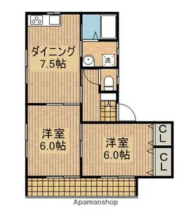 グリーンコーポ年見【203号室】の間取り