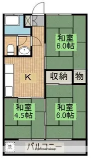 コーポ富士【203号室】の間取り