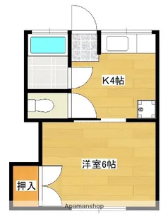 コーポ泉【201号室】の間取り