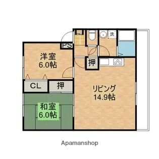 グリーンティアラⅠ【312号室】の間取り