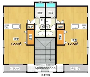 ラパン郡元【C101号室】の間取り