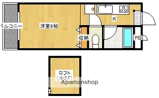 メイプルコート一万城 A・B・C棟【A25号室】の間取り