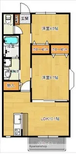 かのんハウス2番館【202号室】の間取り