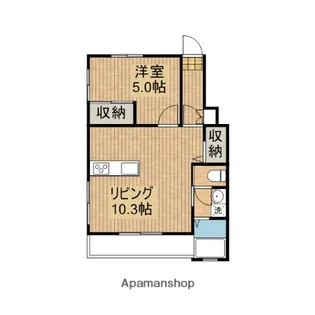 メゾンHKM【102号室】の間取り