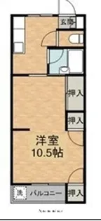 下沖ハイツ【2階】の間取り