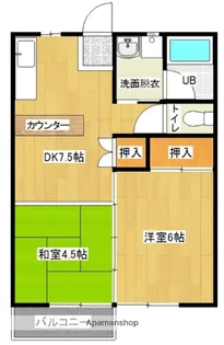 丸久第11コーポB棟【106号室】の間取り