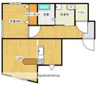 アンティックペットⅡ(川東)【1階】の間取り