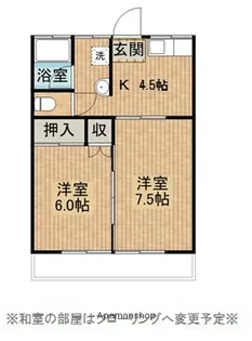 ラッキーコーポ【203号室】の間取り