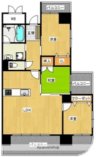 サンパーク年見町NEXIA【505号室】の間取り