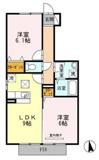 SOHO’S 吉尾 B棟【1階】の間取り