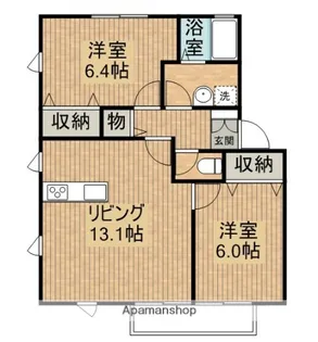 MKハイムⅠ番館【2階】の間取り