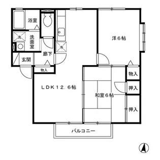 リーフレットエコーⅡ号館【2階】の間取り