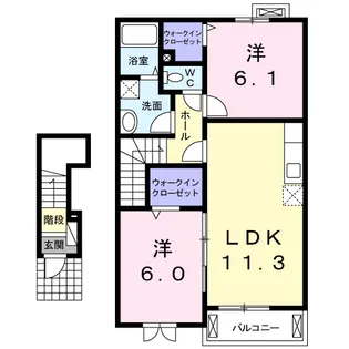 サルヴァトーレ B棟【2階】の間取り