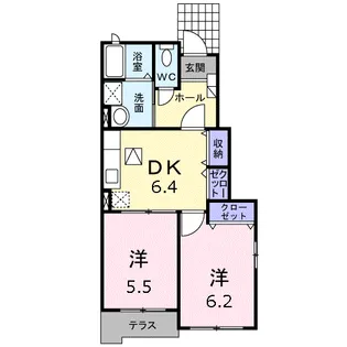 SHE’S・PEPE【1階】の間取り