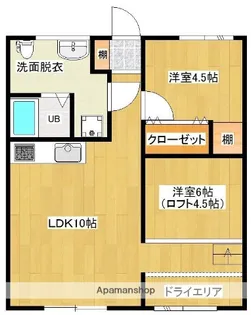 CAT BOXⅡ・Ⅲ【Ⅲ-203号室】の間取り