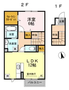 ガレンド吉尾 B棟【2階】の間取り