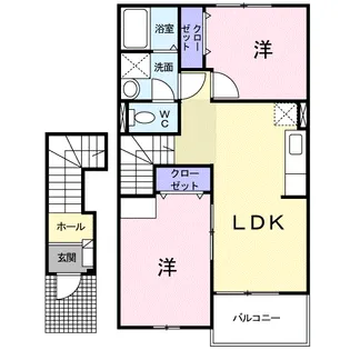 プリムローズヴィラ A【2階】の間取り