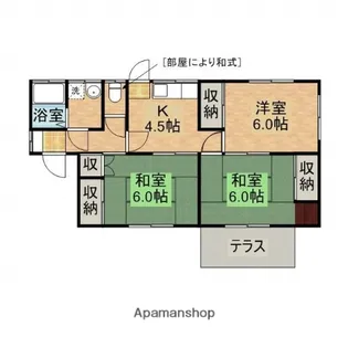 鹿児島県曽於市末吉町二之方【一戸建】の間取り