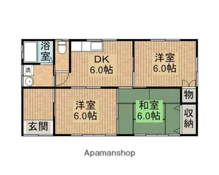鹿児島県曽於市末吉町二之方【一戸建】の間取り