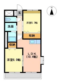 グランディール一万城【201号室】の間取り