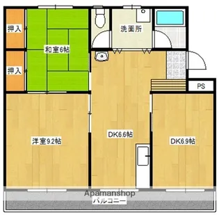 サンハイム都北【A403号室】の間取り
