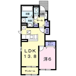 ベル・ルーチェ【1階】の間取り