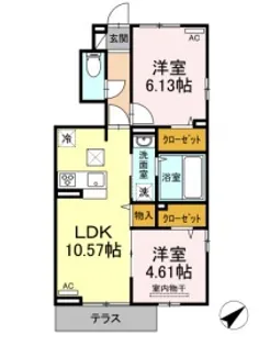 エランドール【1階】の間取り