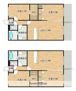 チェリーブロッサム久保原【3階】の間取り