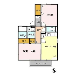 シャルマンコートA・B B棟【1階】の間取り