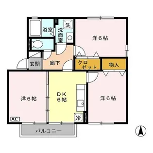 D’コートラスタ Ⅲ棟【2階】の間取り