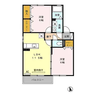 フルール・ド・シャモニ C棟【2階】の間取り