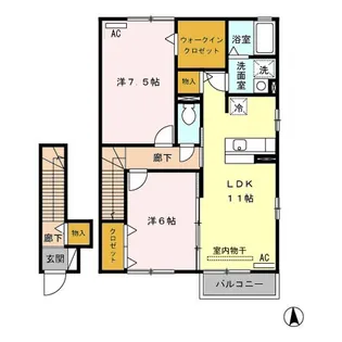 グランシャリオI番館【2階】の間取り