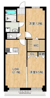 CREST LINK【702号室】の間取り