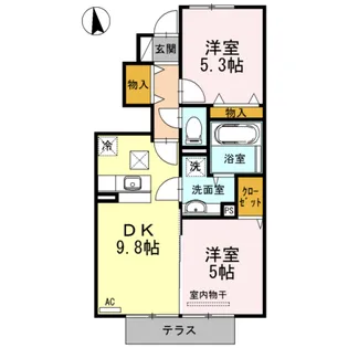 セジュールグレイス B棟【1階】の間取り