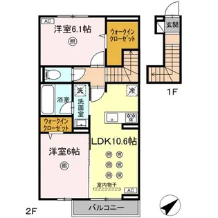 DーRESENA平江【2階】の間取り