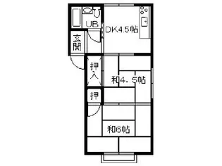 コーポ新納【B101号室】の間取り
