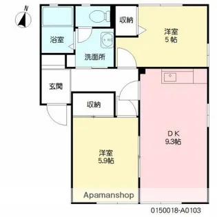 グリーンヒル【103号室】の間取り